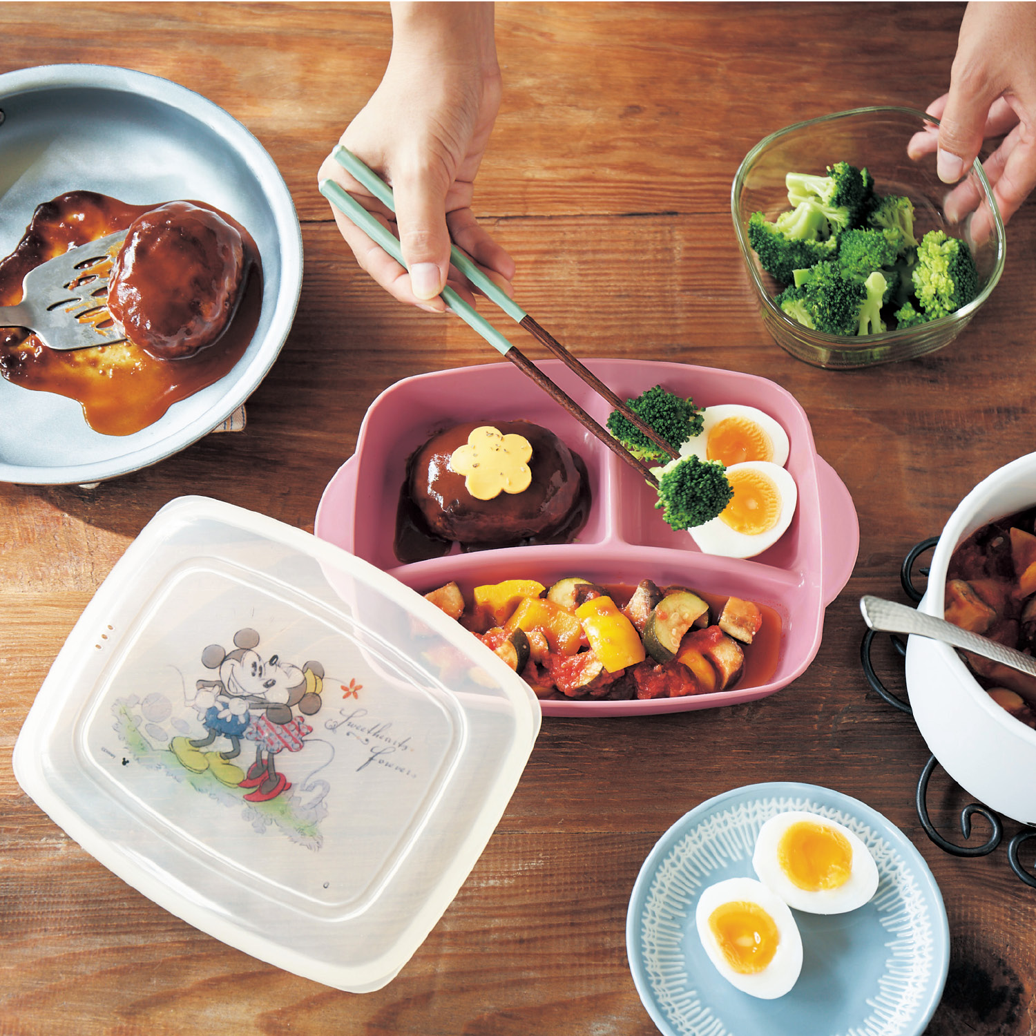 洗い物が減らせる!作り置きもできる深型ランチプレート(選べるキャラクター)(ディズニー/Disney) 洗い物が減らせる!作り置きもできる深型ランチプレート(選べるキャラクター)(ディズニー/Disney)