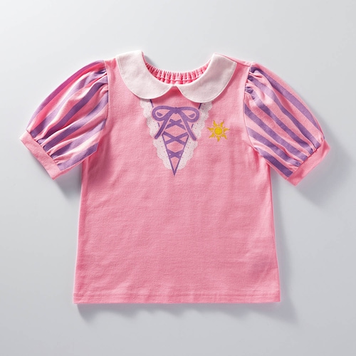 襟付きキャラクターモチーフパフスリーブ５分袖Ｔシャツ（選べるキャラクター）