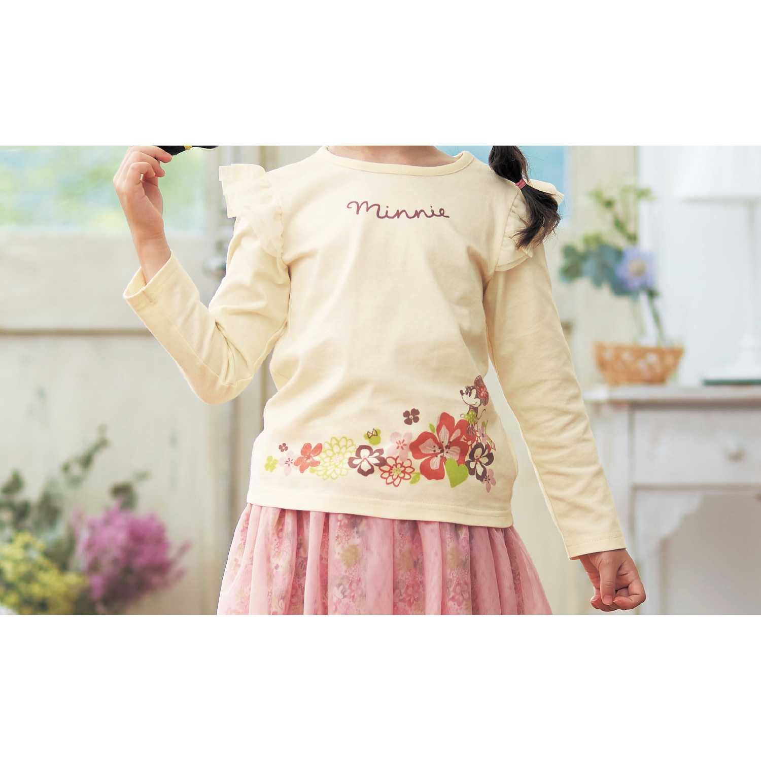 肩フリル長袖tシャツ 選べるキャラクター ディズニー Disney 通販のベルメゾンネット 肩フリル長袖tシャツ 選べるキャラクター ディズニー Disney 通販のベルメゾンネット