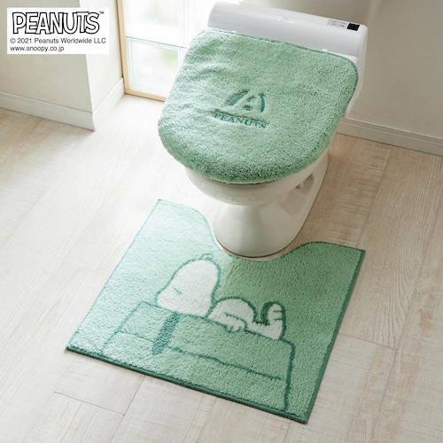 フタ刺繍のトイレマット・フタカバー「スヌーピー」