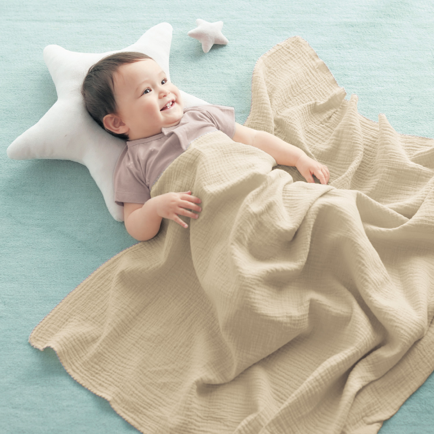 【ベルメゾン】コットンガーゼのくったりやわらかマルチブランケット 【おくるみ・授乳ケープにも】 【ベルメゾン】コットンガーゼのくったりやわらかマルチブランケット 【おくるみ・授乳ケープにも】