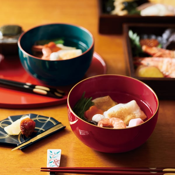 【ベルメゾン】現代の空間に馴染む漆塗りスープボウル[日本製]