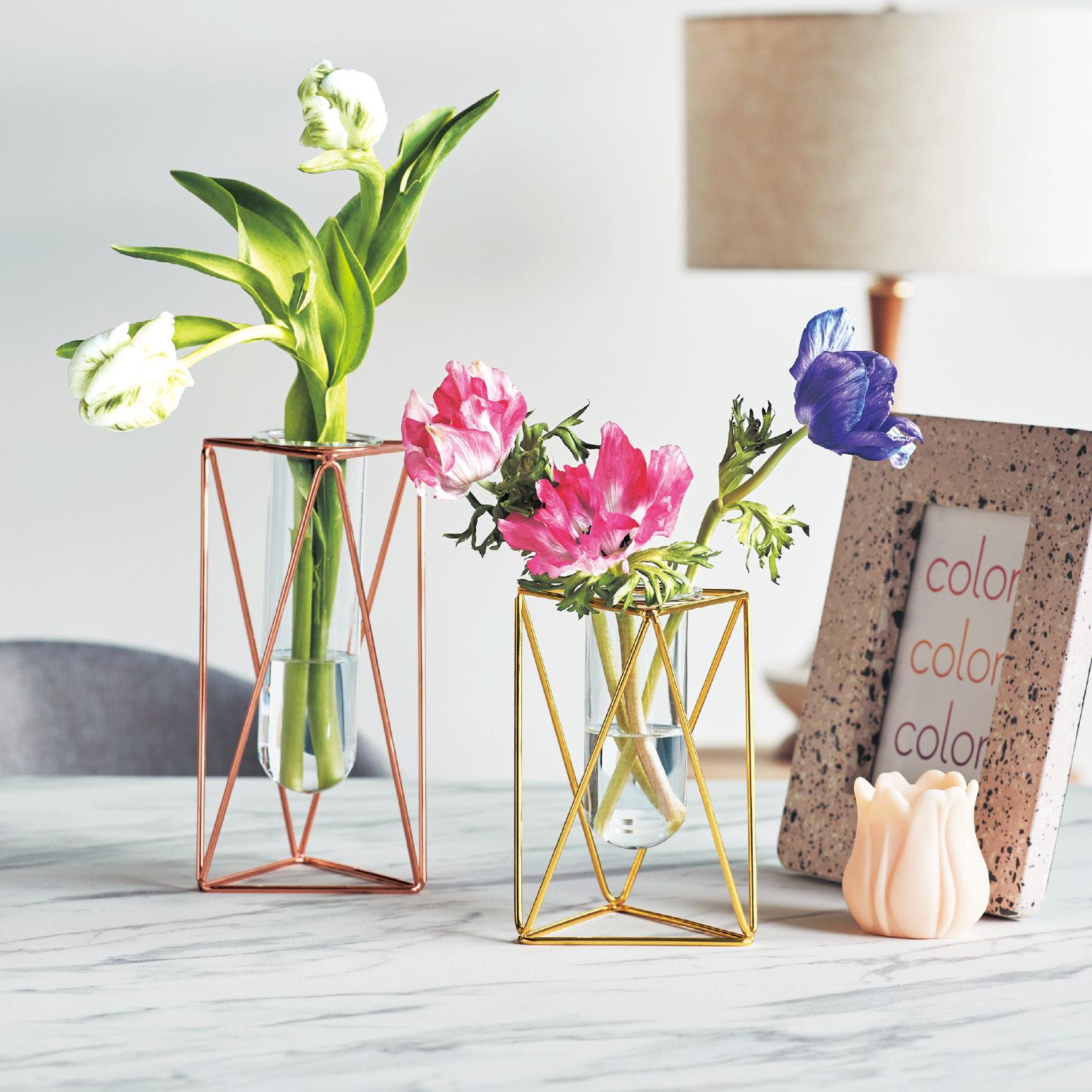 ワイヤーとガラスチューブが組み合さったフラワーベース 通販のベルメゾンネット ワイヤーとガラスチューブが組み合さったフラワーベース 通販のベルメゾンネット