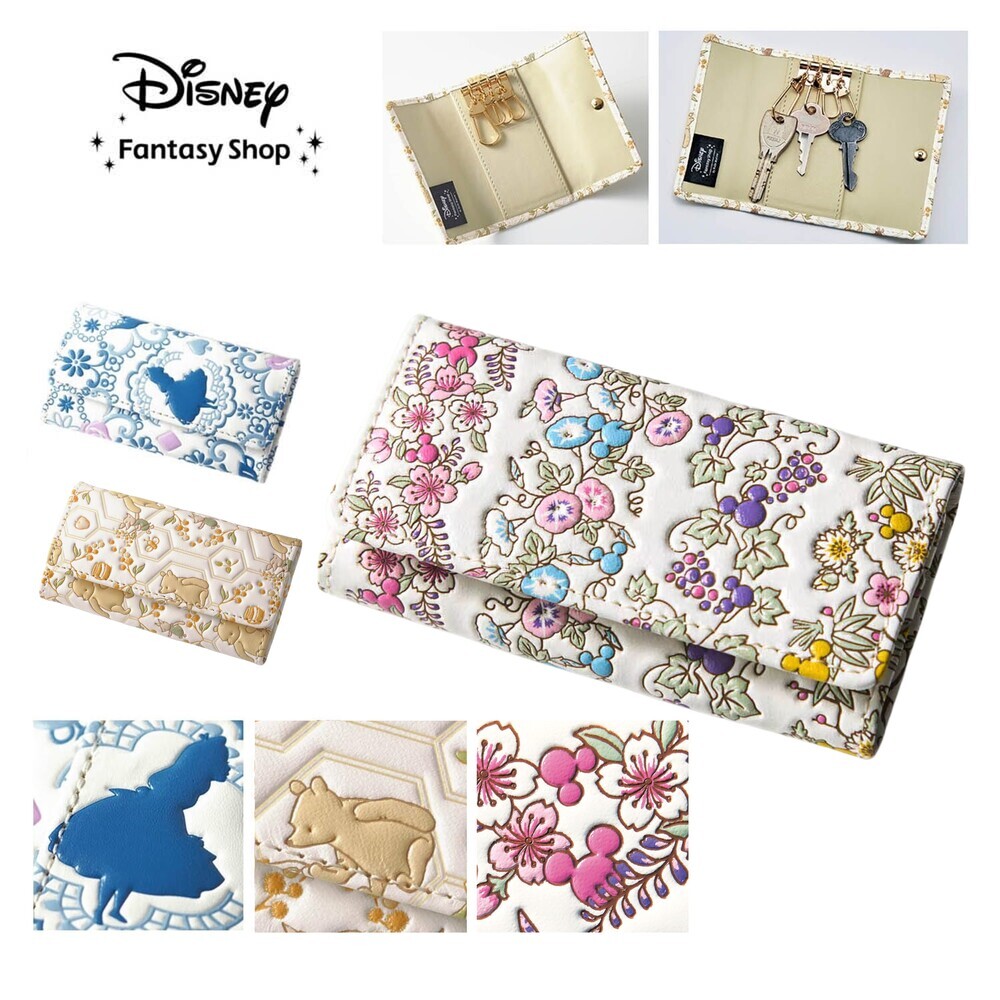 【ディズニー/Disney】浅草文庫本革キーケース[日本製](選べるキャラクター)