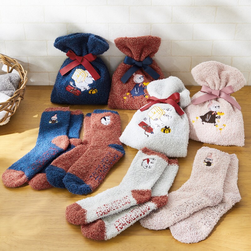 巾着入りのもこもこルームソックス ムーミン ムーミン Moomin 通販のベルメゾンネット