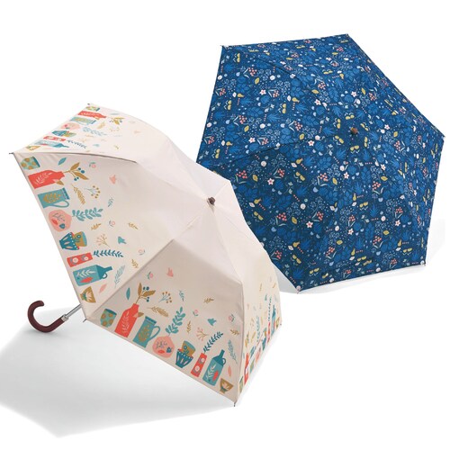 パッと水が落ちる撥水＆UVカット素材の折りたたみ雨傘「ミニラボ」（ミニラボ/mini labo）