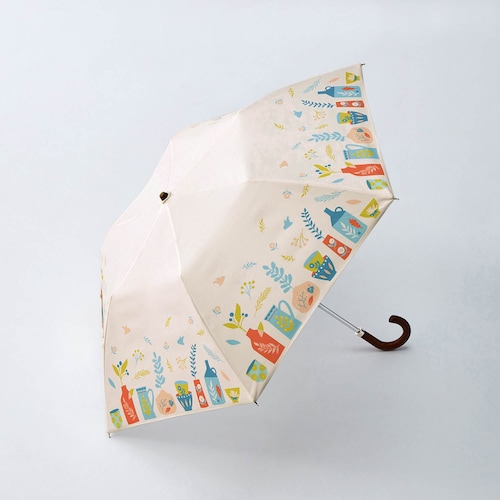 パッと水が落ちる撥水＆UVカット素材の折りたたみ雨傘「ミニラボ」