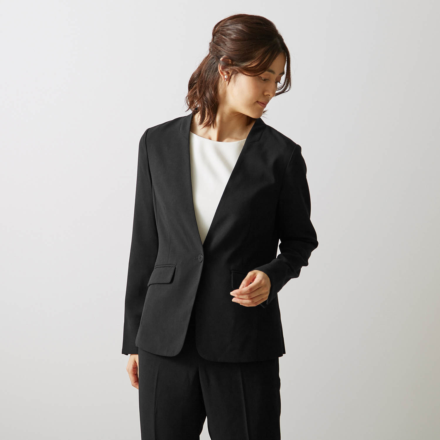 ノーカラージャケット スーツの通販 通販のベルメゾンネット ノーカラージャケット スーツの通販 通販のベルメゾンネット