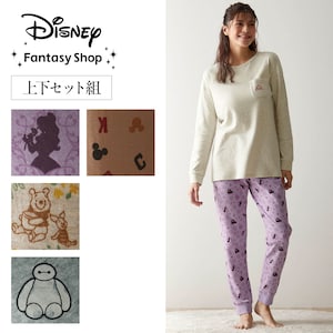 【ディズニー/Disney】レディースやわらか綿長袖パジャマ(選べるキャラクター)