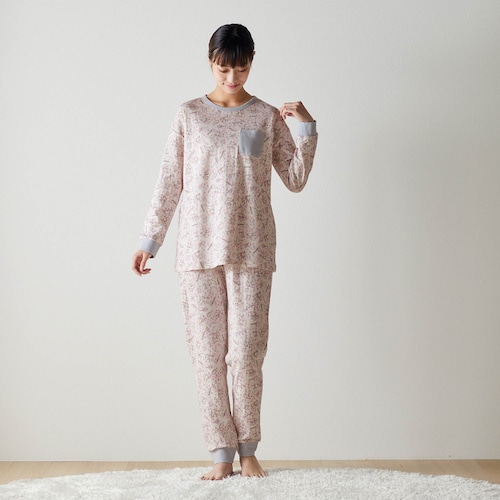【レディース】やわらか綿１００％の長袖パジャマ（選べるキャラクター）