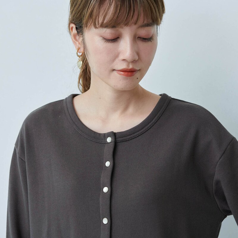 綿100％スナップボタンカーディガン（カットソーカーディガン）｜(イットマイセルフ/It myself)｜通販のベルメゾンネット