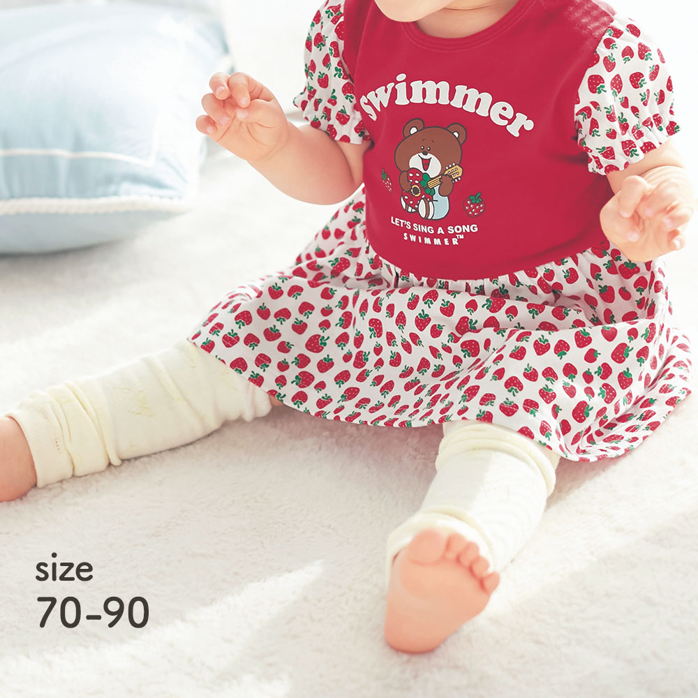 SWIMMERコラボ スカート付きボディスーツ 【ベビー服】(スイマー/SWIMMER) SWIMMERコラボ スカート付きボディスーツ 【ベビー服】(スイマー/SWIMMER)