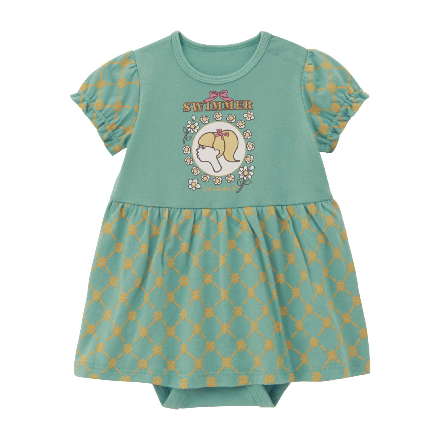 SWIMMERコラボ スカート付きボディスーツ 【ベビー服】 SWIMMERコラボ スカート付きボディスーツ 【ベビー服】