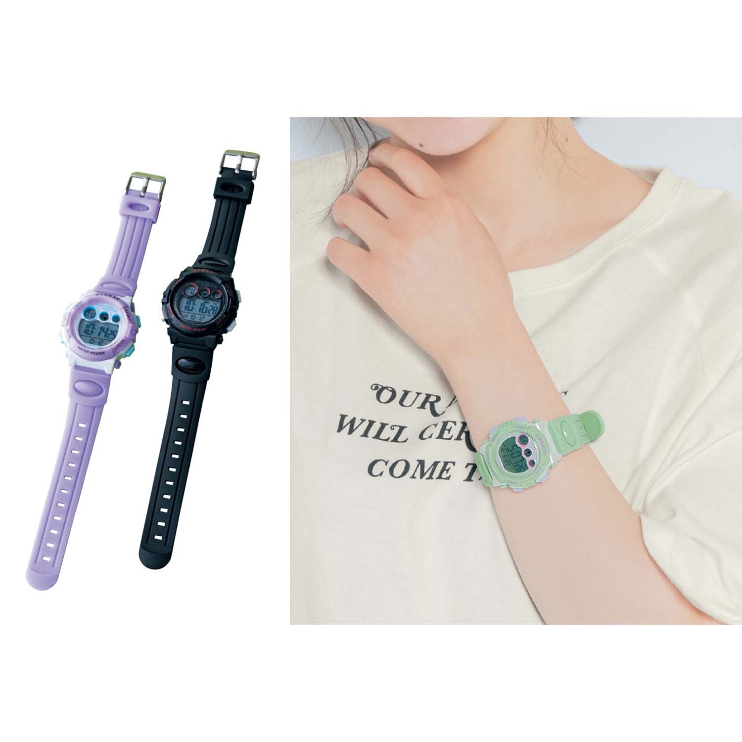 5気圧防水デジタル腕時計 通販のベルメゾンネット 5気圧防水デジタル腕時計 通販のベルメゾンネット