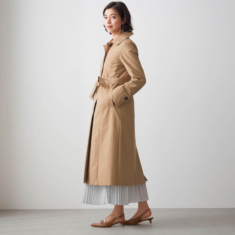 モデル身長168cm／9AR ※写真は撮影用のため着丈+6.5cmになります。