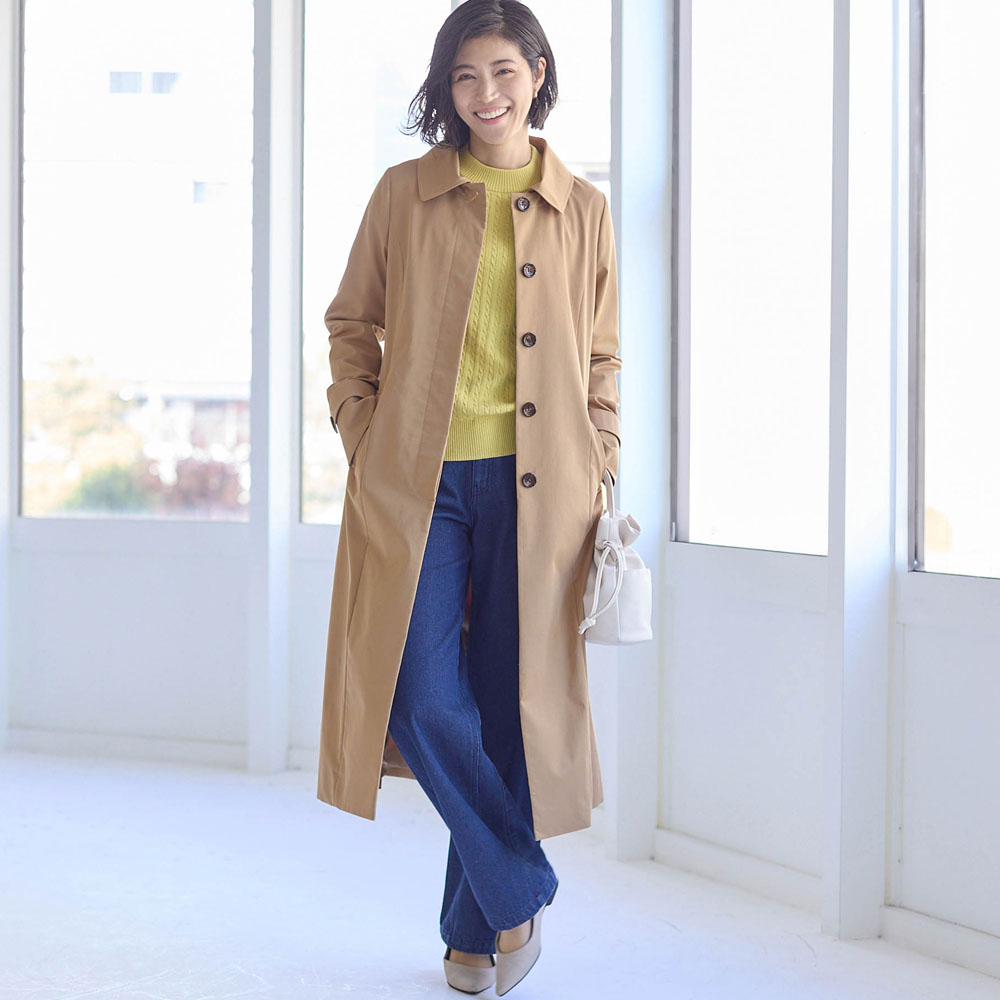 【スタイルノート/StyleNote】襟が取り外せる2WAYステンカラーコート(腕はり)