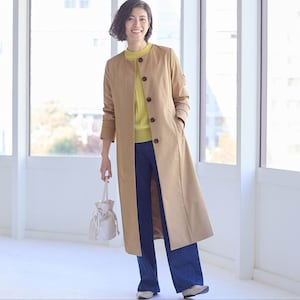 モデル身長168cm／9AR ※写真は撮影用のため着丈+6.5cmになります。