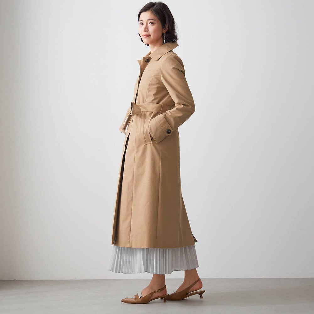 モデル身長168cm／9AR ※写真は撮影用のため着丈+6.5cmになります。