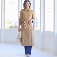 モデル身長168cm／9AR ※写真は撮影用のため着丈+6.5cmになります。