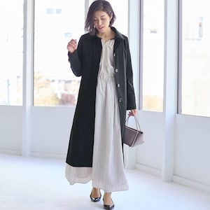 モデル身長168cm／9AR ※写真は撮影用のため着丈+6.5cmになります。