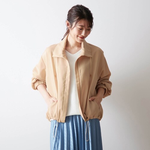 【3月31日(金)販売終了】 リサイクルポリエステル素材の羽織りブルゾン