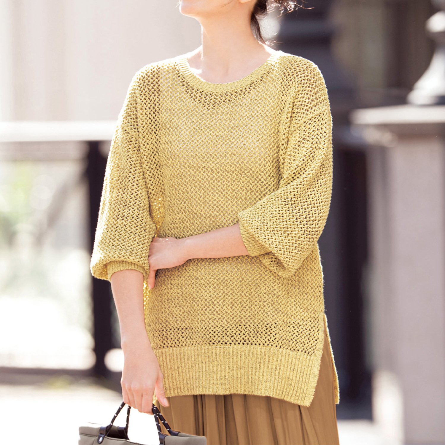 テープヤーンゆったり透かし編みニット スタイルノート Stylenote 通販のベルメゾンネット テープヤーンゆったり透かし編みニット スタイルノート Stylenote 通販のベルメゾンネット