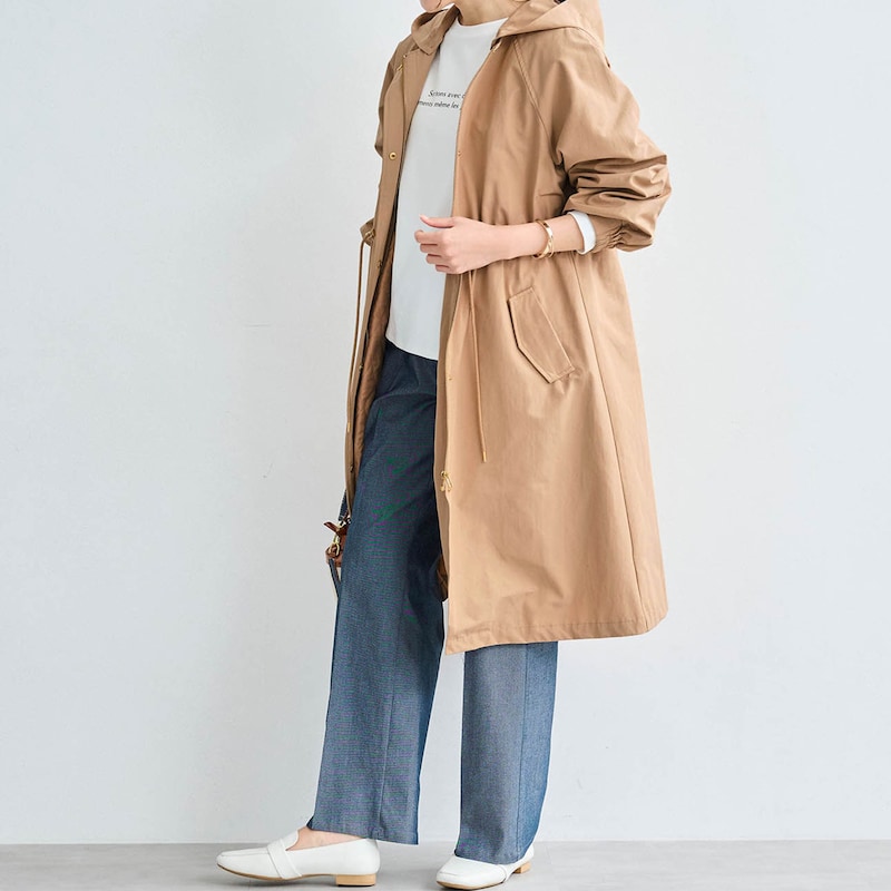 モデル身長170cm／M ※写真は撮影用のため着丈+6cmになります。