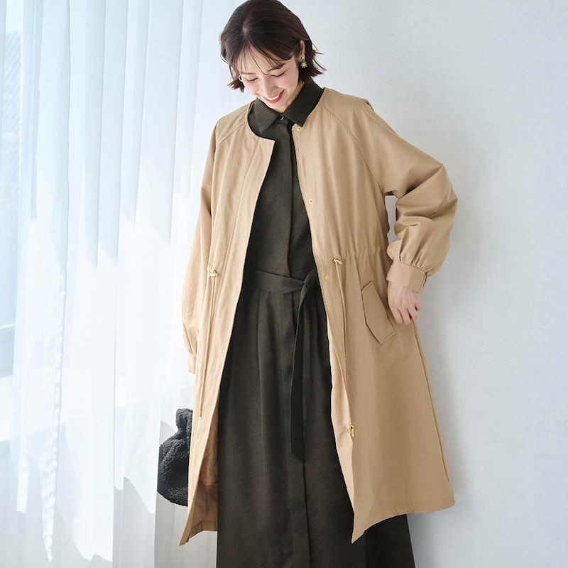 モデル身長169cm／M ※写真は撮影用のため着丈+6cmになります。