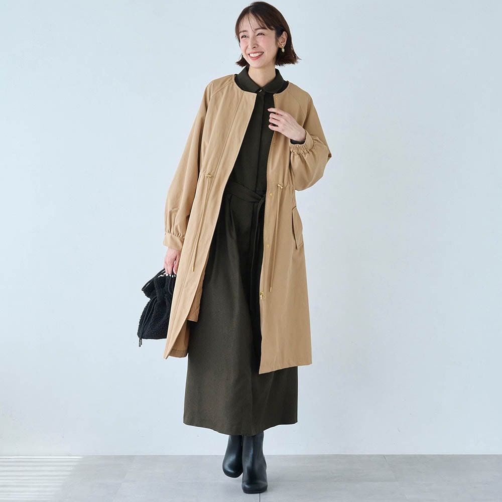 モデル身長169cm／M ※写真は撮影用のため着丈+6cmになります。