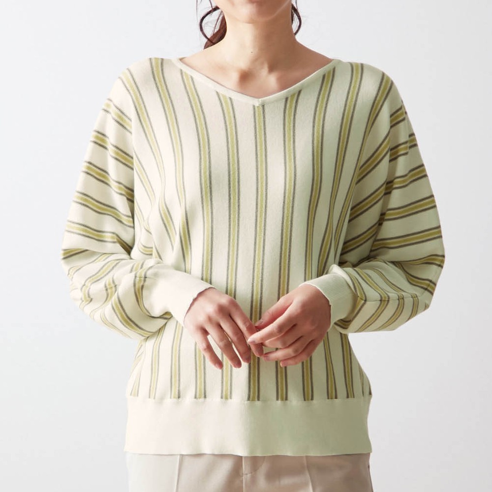 【エスエヌ バイ スタイルノート/SN by StyleNote】ガーター編みドルマンニット【毛玉になりにくい】