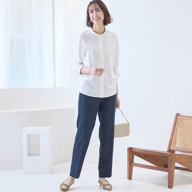モデル身長169cm／M ※写真は撮影用のため股下+6cmになります。
