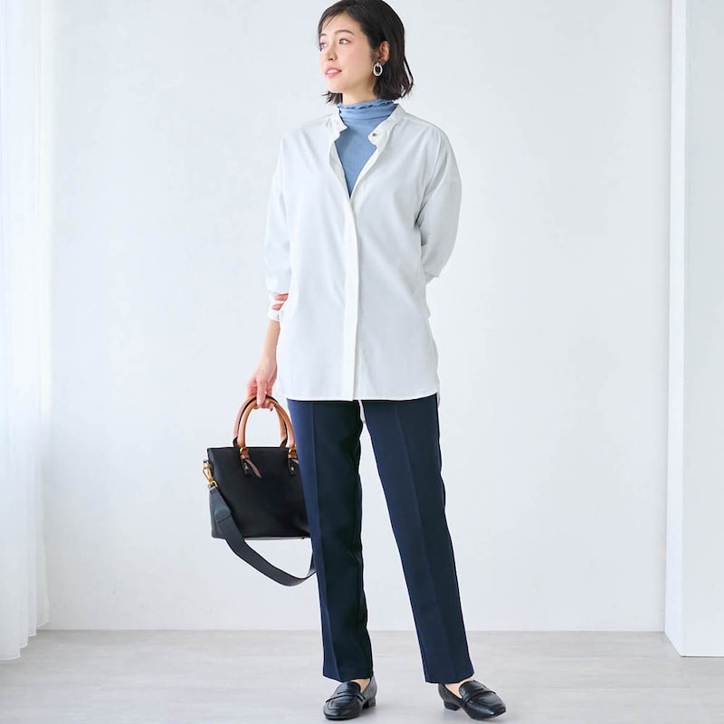 モデル身長168cm／M ※写真は撮影用のため股下+6cmになります。