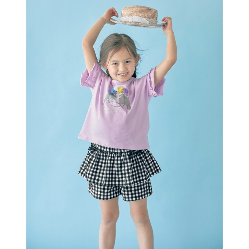 サッカーギンガムスカート風キュロット 【子供服】｜通販のベルメゾンネット