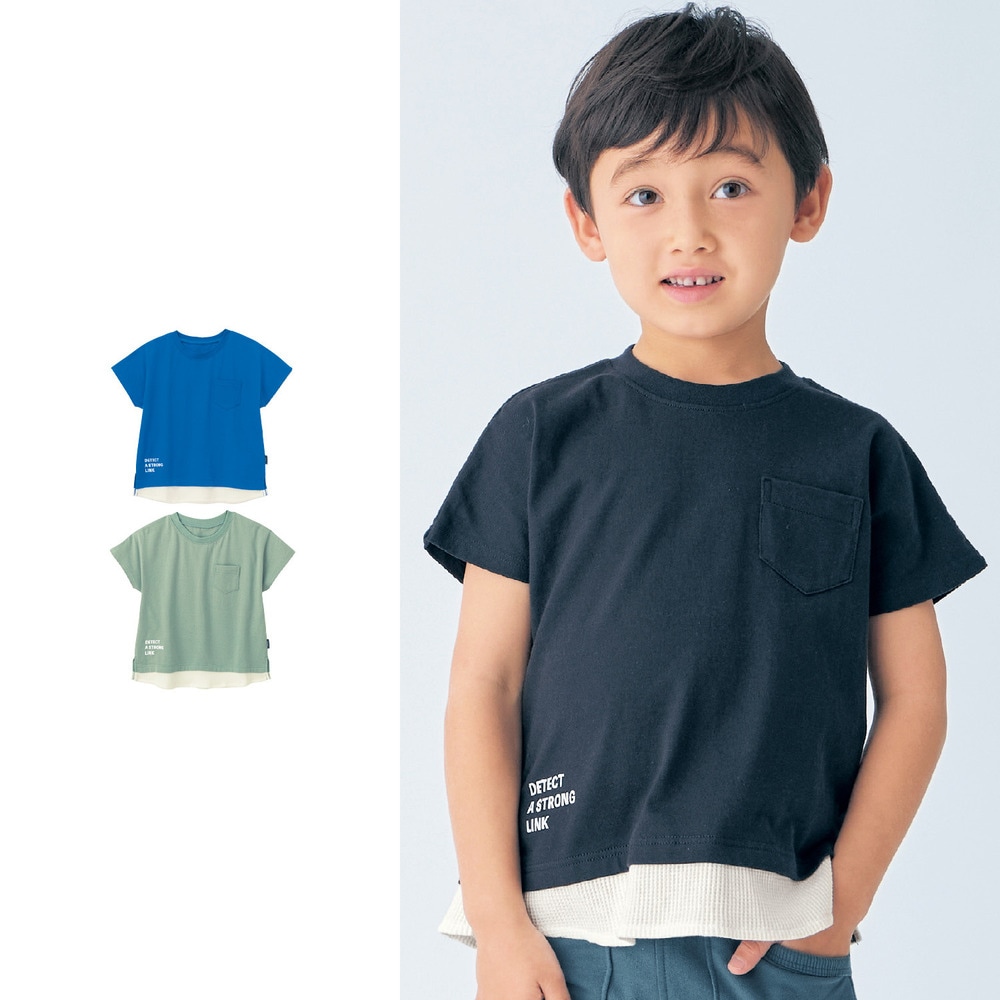 【ジータ/GITA】裾フェイクレイヤード半袖Tシャツ 【子供服】