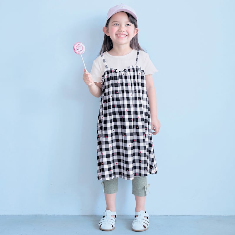 杢グレー／モデル身長108cm・サイズ110