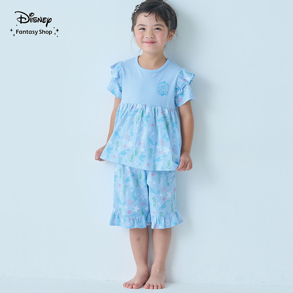 【新柄登場】 薄くて涼しい切り替えフリルパジャマ(選べるキャラクター)(ディズニー/Disney) 【新柄登場】 薄くて涼しい切り替えフリルパジャマ(選べるキャラクター)(ディズニー/Disney)