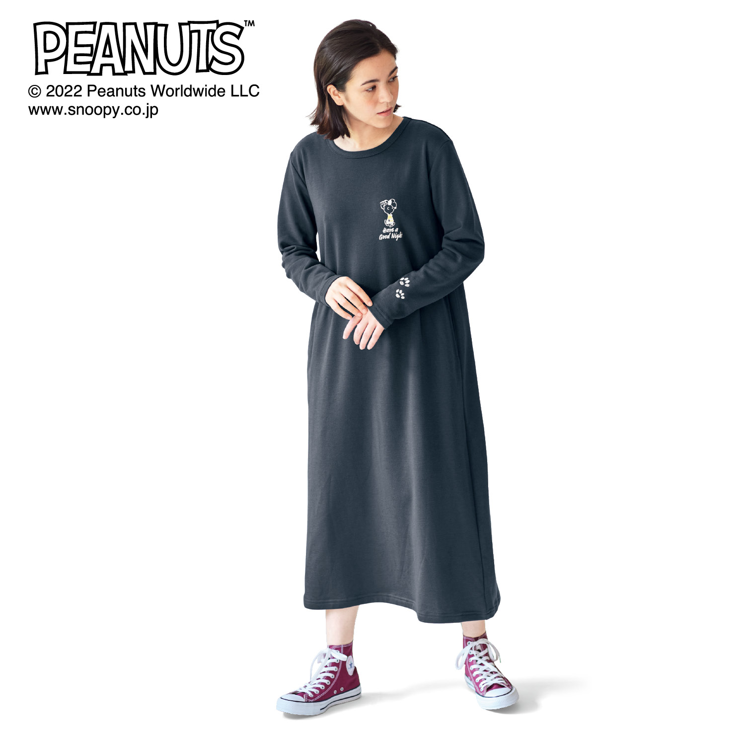 スヌーピー おとなのカットソーワンピース ピーナッツ Peanuts 通販のベルメゾンネット スヌーピー おとなのカットソーワンピース ピーナッツ Peanuts 通販のベルメゾンネット