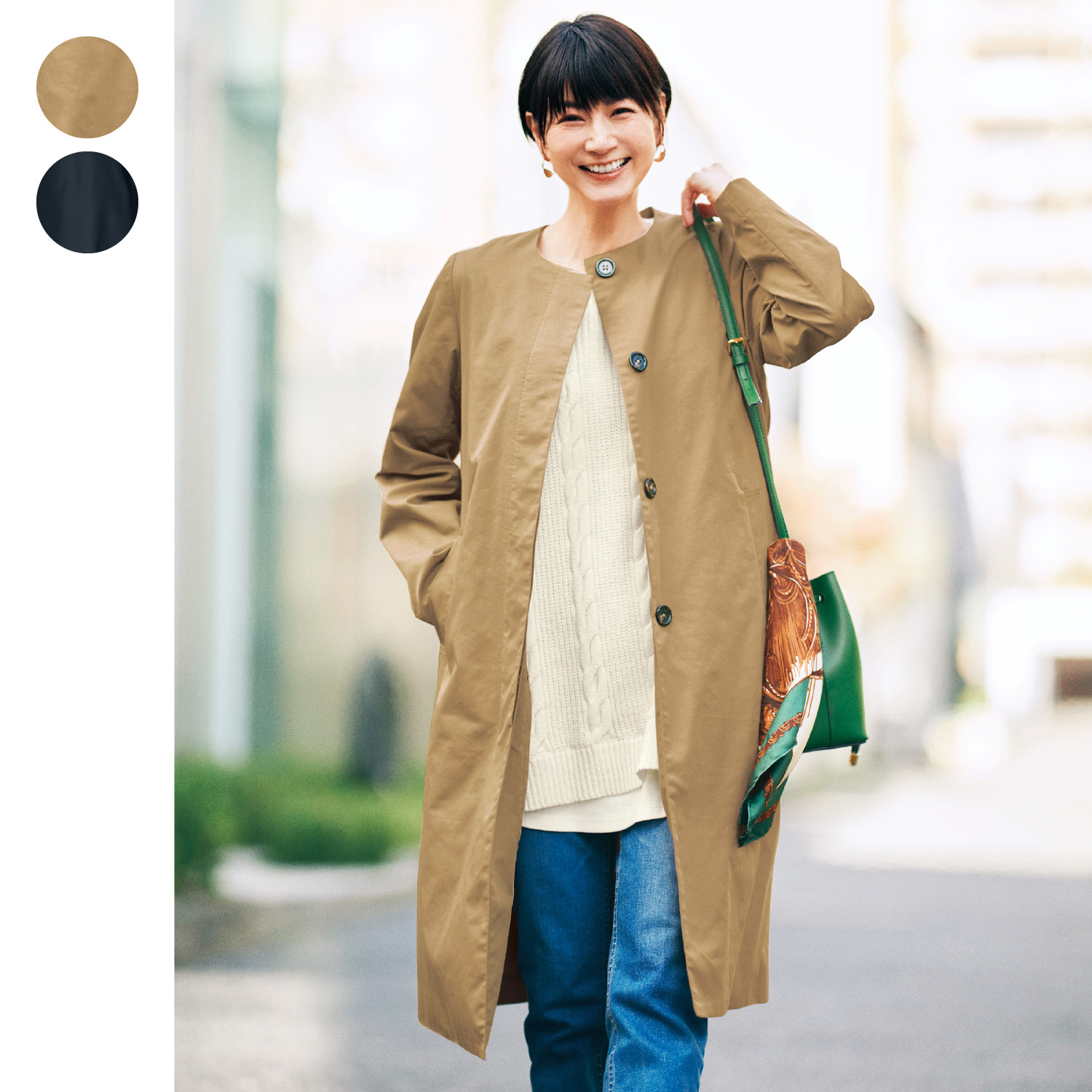 ノーカラーコートの通販 通販のベルメゾンネット ノーカラーコートの通販 通販のベルメゾンネット