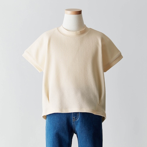 さっと乾くワッフルキッズ半袖Tシャツ【吸水速乾】