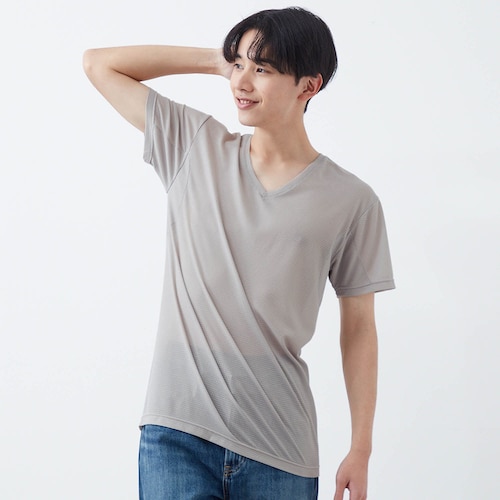 【新色追加】 【2枚組】汗取りインナー・Vネック半袖メンズ【消臭】