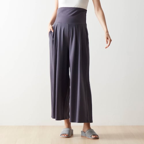マタニティサイズさっと乾く綿混ルームパンツ 【産前・産後】