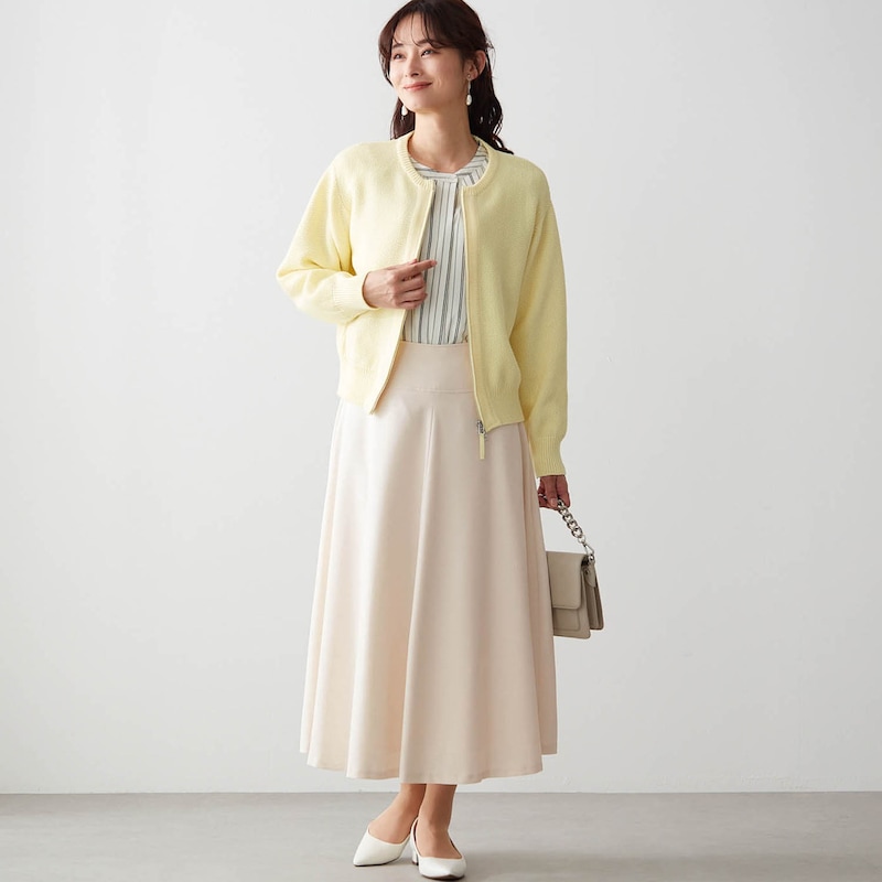 モデル身長166cm／64-91・総丈73cm　※写真は撮影用のため総丈+8cmになります。