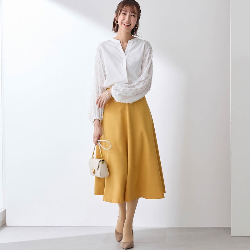 モデル身長169cm／64-91・総丈73cm　※写真は撮影用のため総丈+8cmになります。
