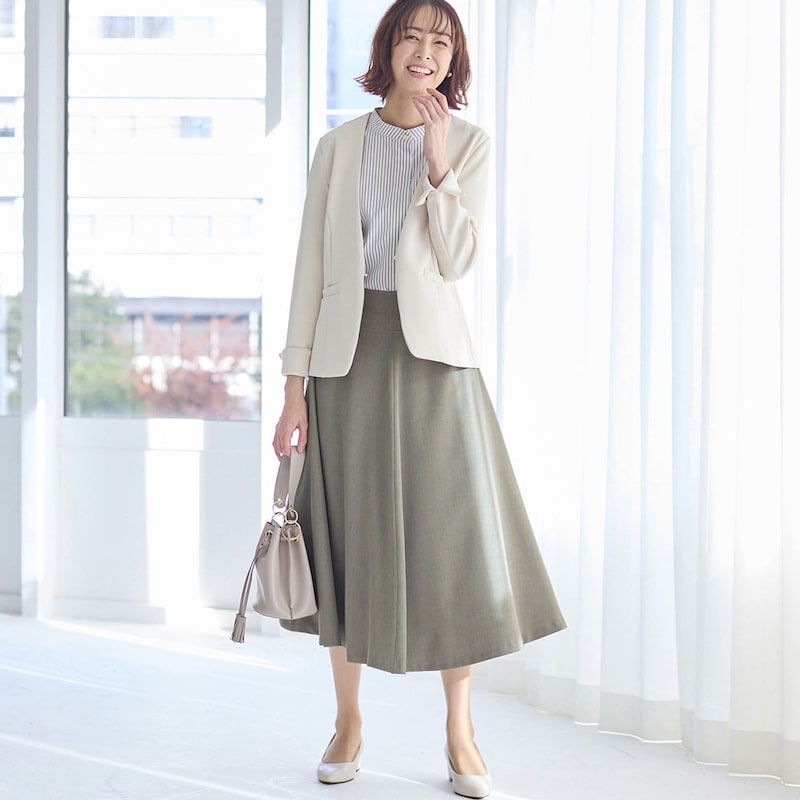 モデル身長169cm／64-91・総丈73cm ※写真は撮影用のため総丈+8cmになります。