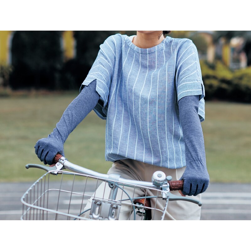 接触冷感素材の指切りタイプuv対策ロング手袋 夏の超最強 超最強 通販のベルメゾンネット