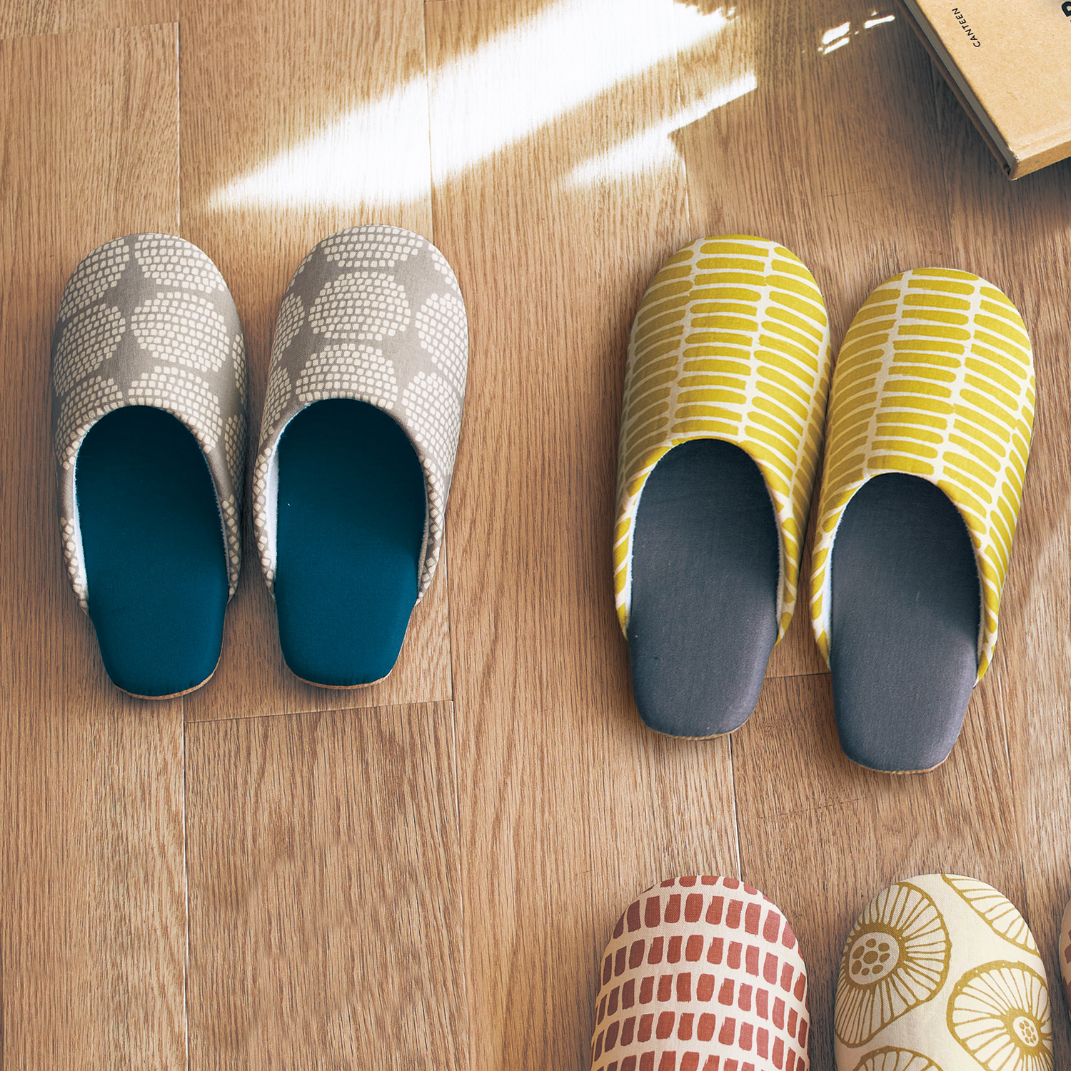 北欧調デザインの洗えるソフトスリッパ 北欧調デザインの洗えるソフトスリッパ