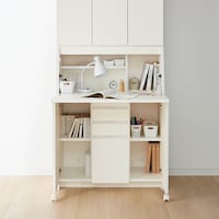 使用時は必ず、左右の開き扉で机面を支えた状態でご使用ください。