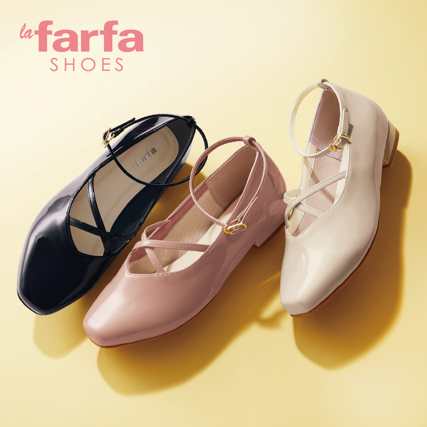 クロスストラップエナメルパンプス ラ ファーファ シューズ La Farfa Shoes 通販のベルメゾンネット クロスストラップエナメルパンプス ラ ファーファ シューズ La Farfa Shoes 通販のベルメゾンネット