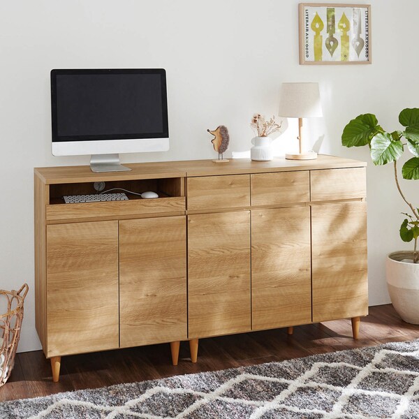 【ベルメゾン】北欧調パソコンキャビネット