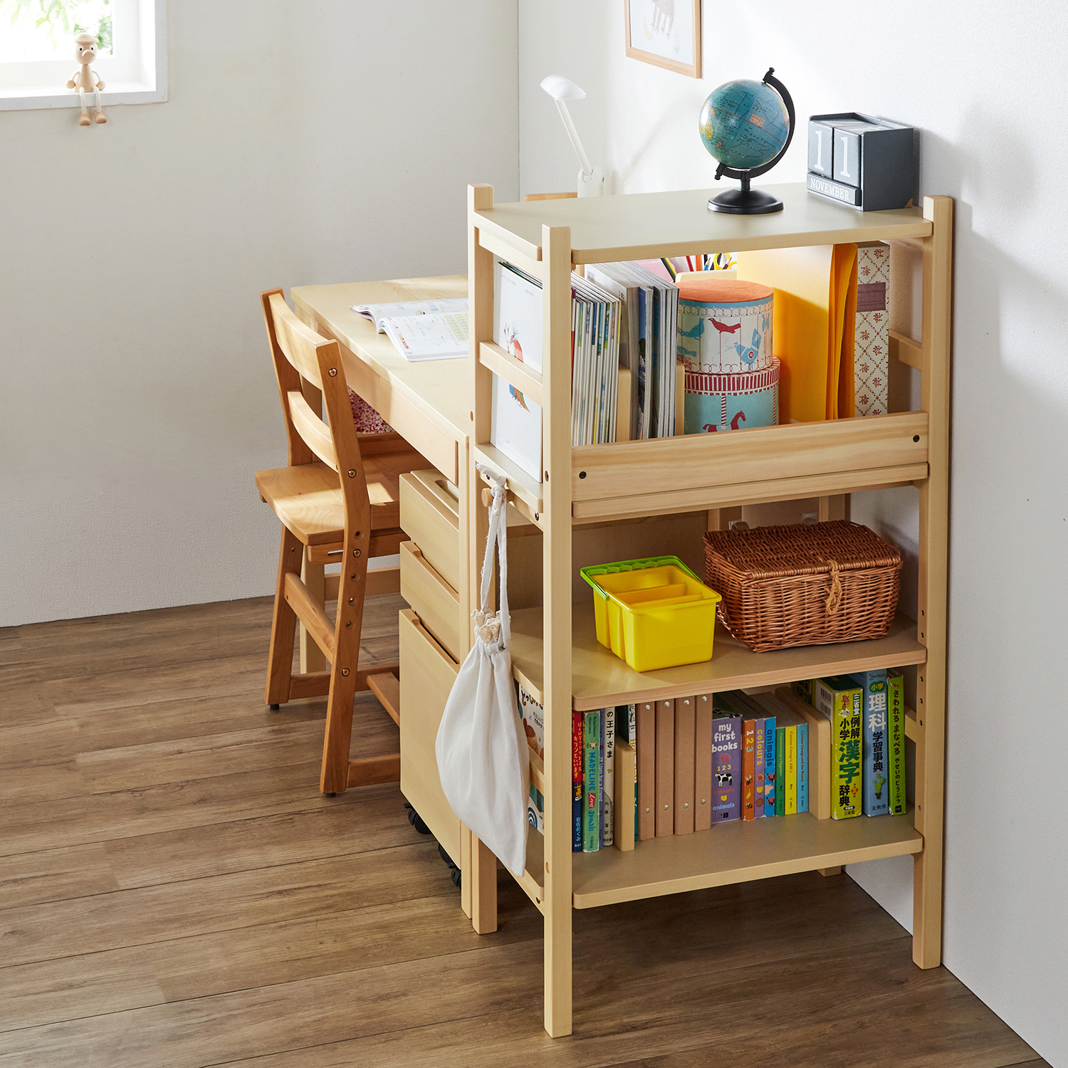 【ベルメゾン】シリーズの学習机にぴったりなラック 【ベルメゾン】シリーズの学習机にぴったりなラック